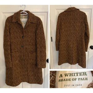 Just in Case A Whiter Shade of Pale Button Front Coat Tan-Cream nbnn